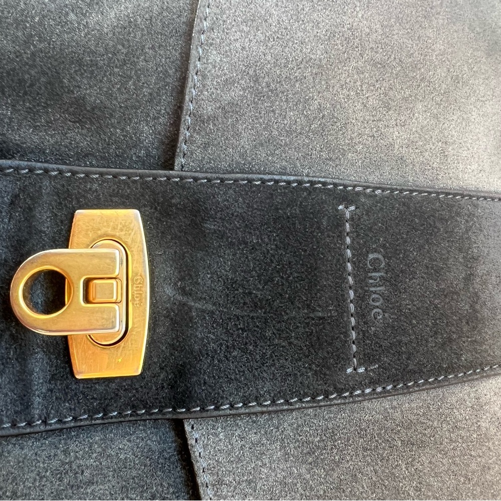Chloe Lexa suede and leather handbag. - Picture 10 of 12